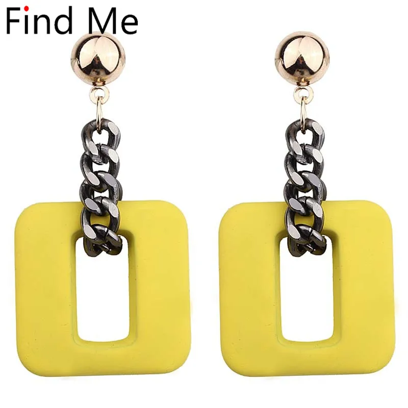 Женские серьги подвески из полимера Find Me модные брендовые геометрические сплава