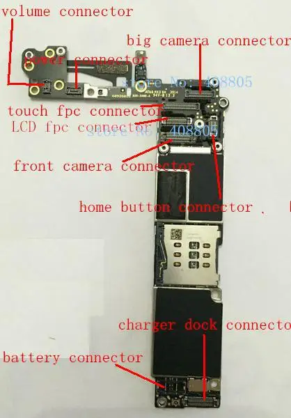 10 компл./лот = 90 шт. полный комплект для iPhone 6 6G i6 ЖК Сенсорная Мощность камеры док