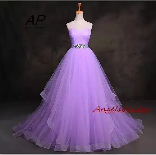 ANGELSBRIDEP размера плюс фиолетовое платье Quinceanera 2021 принцесса бахрома корсет Тюль