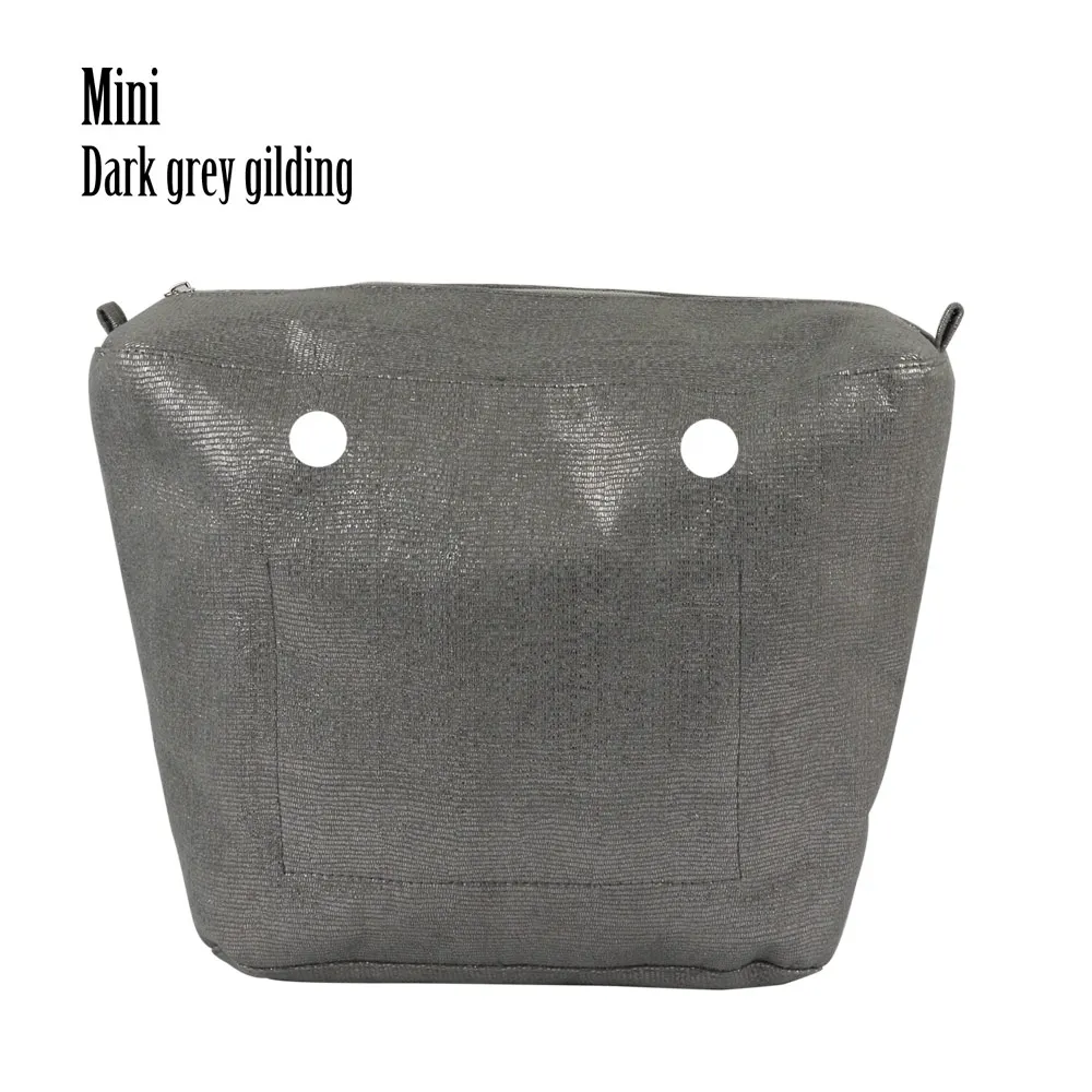 mini dark grey huntfun 1 штука позолоченная водонепроницаемая внутренняя подкладка Obag красочная вставка для классического мини O сумки женские сумки через плечо сумки - Цвет: mini dark grey