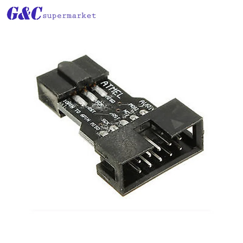 USBASP + 10PIN для 6PIN адаптер Новый USBISP AVR программист USB ATMEGA8 ATMEGA128 | Электронные