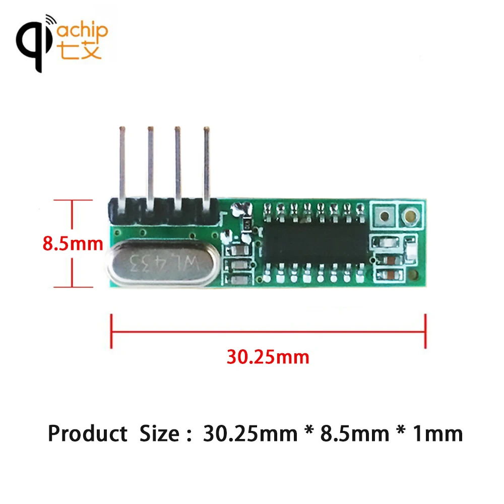 QIACHIP RF 433 мгц приемник реле Супергетеродинный ASK/OOK модуль DC 1CH для MCU Arduino Uno 92 МГц