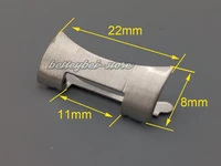 22mm new stainless steel silver watch band bracelets whole brushed curved end parts 2pcs for strap