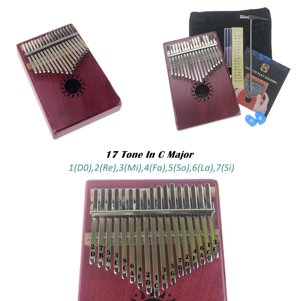Деревянный музыкальный инструмент 17 клавиш Kalimba Mbira Sanza | Спорт и развлечения