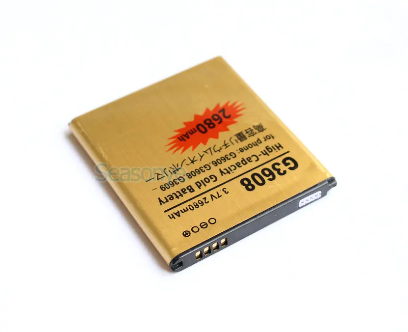 Seasonye 2680mAh EB-BG360CBC Золотая запасная батарея для Samsung Galaxy Core Prime G360 G3608 G3606 G3609