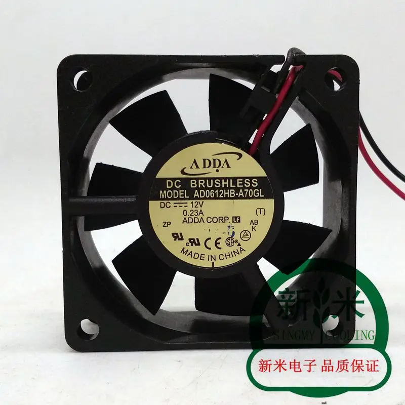 Б/у ADDA 6 см 6025 12V 0.23A AD0612HB-A70GL 2 линии двойной шарикоподшипник Вентилятор охлаждения