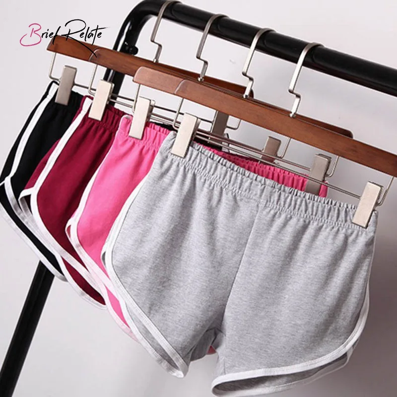 Brief Relate Sports Shorts Women Summer High Waist Pants Wide Leg Casual Cotton Patchwork Leggings | Женская одежда