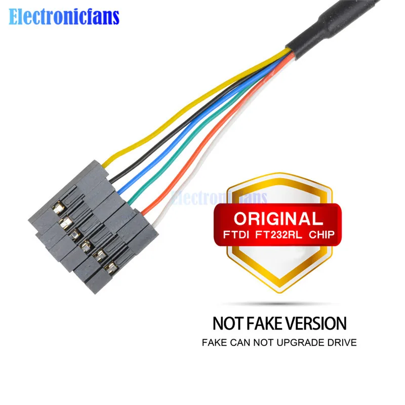 Оригинальный 6 контактный FTDI FT232RL FT232 USB для TTL RS232 модуль адаптера