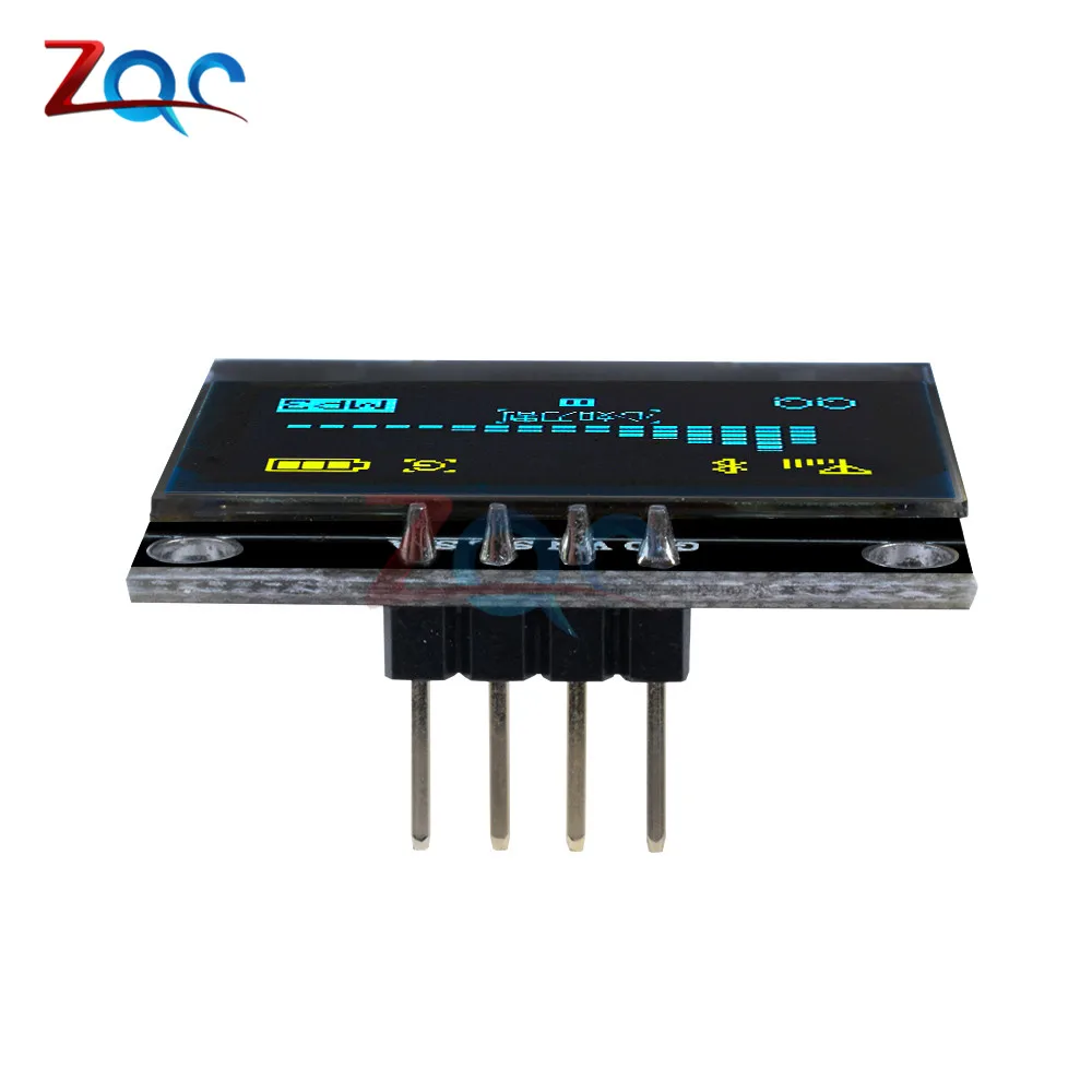 0 96 дюймовый IIC последовательный желтый синий OLED дисплей модуль 128X64 I2C SSD1306 12864