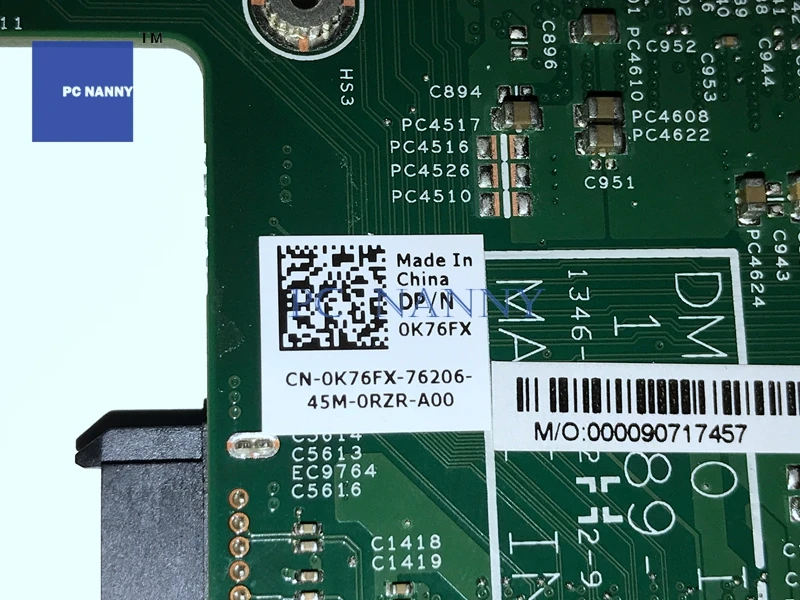 Материнская плата PCNANNY K76FX 0K76FX для Dell Inspiron 14z 5423 w/ i5 3337U Radeon Graphics класс A материнская