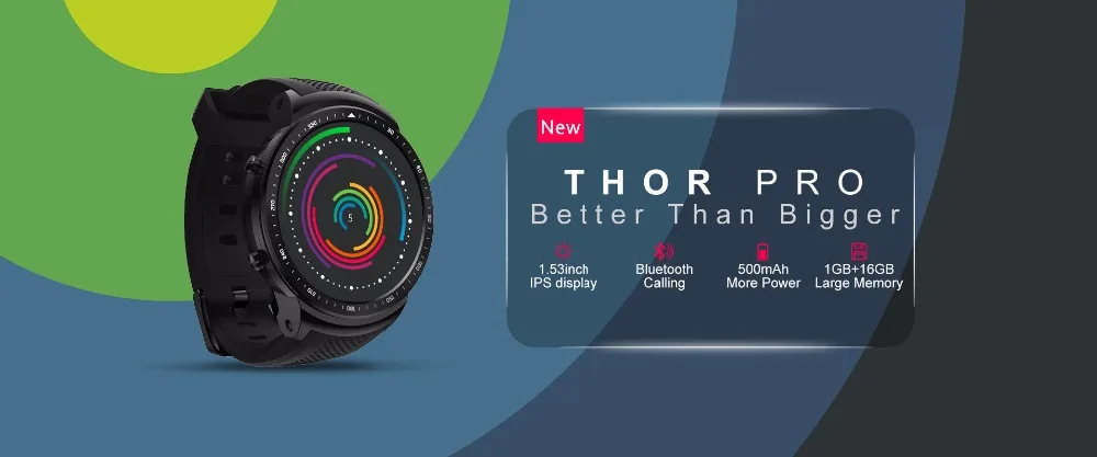 Смарт-часы Zeblaze THOR PRO 3g, Android 5,11 ГБ, 16 ГБ, MTK6580, gps \ wifi, пульсометр, Смарт-часы, 2MP, для samsung gear S3, KW88, S99C, I4