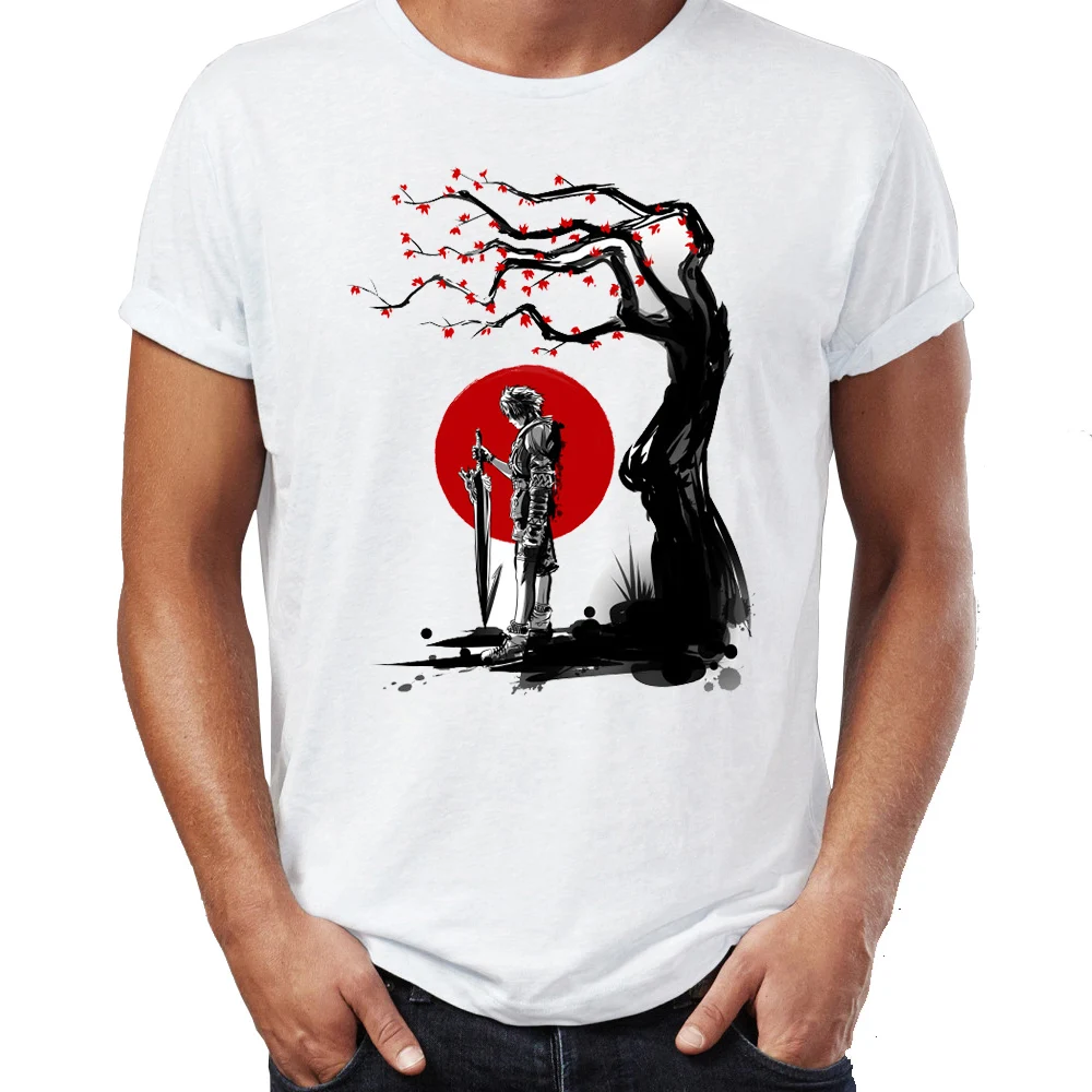 Men's T Shirt Final Fantasy Seed Cloud Cherry Blossom Tree Artsy Awesome Artwork Printed Tee | Мужская одежда