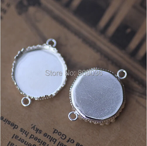 

Free shipping Good 20sets/lot 25*15mm(opening) glass globe & Silver base set glass dome bubble vial pendant glass bottle