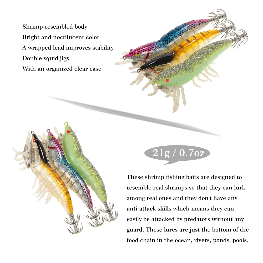 3 шт./5 шт. светящиеся рыболовные приманки в виде креветки 12 см|fishing lure|lure kitbait crankbait |