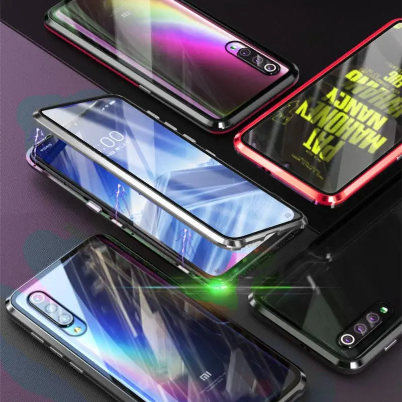 Magnetic Case for Samsung Galaxy A30 A50 A60 A70 A7 A9 2018 Front+Back double-sided Tempered Glass For A750 A9S | Мобильные телефоны