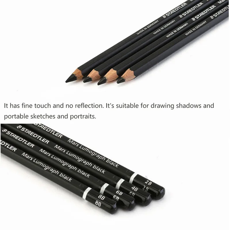 STAEDTLER 100B G6 Рисование эскиз живопись Ограниченная серия Олово уголь карандаш