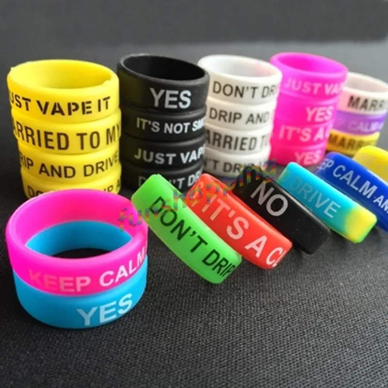 50pcs/lot E cigarette Anti-slip Ring silicone rubber band vape ring for Mechanical Mod with Multiple Colors | Электроника