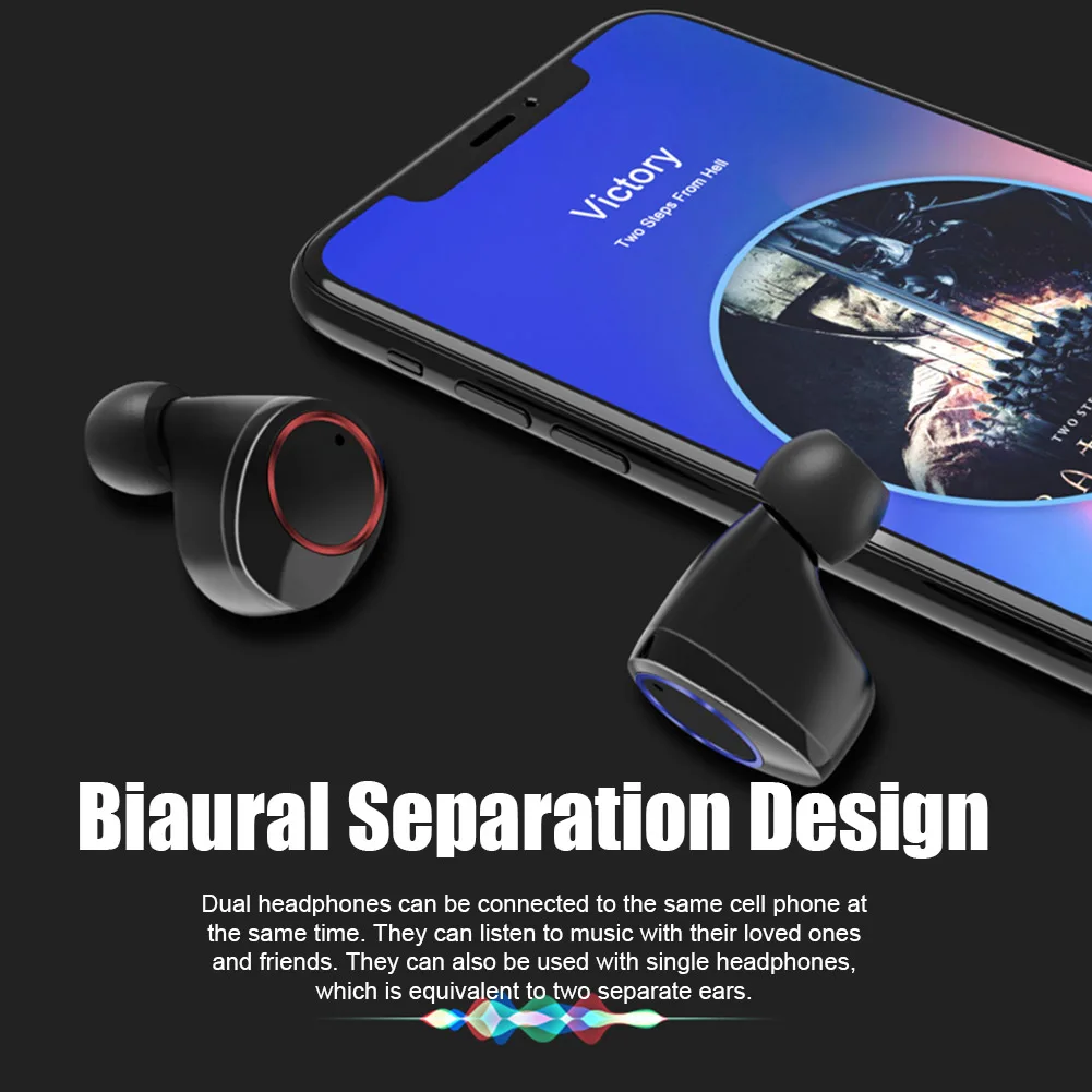 Водонепроницаемый Bluetooth 5 0 наушники вкладыши стерео беспроводные с зарядным