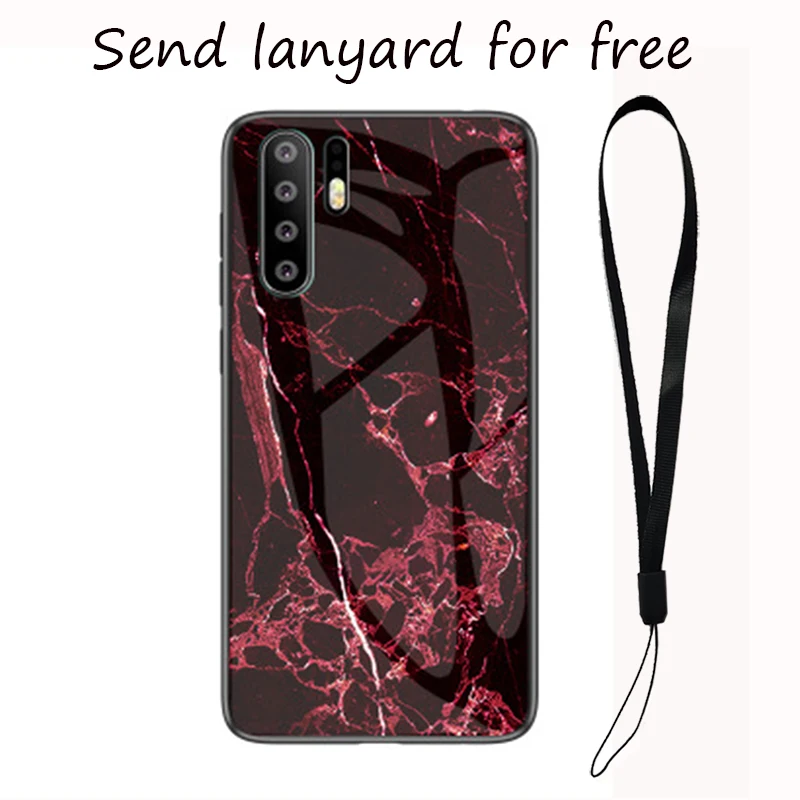 Чехол из мраморного стекла для huawei mate 20 lite P20 P30 Pro P20 lite p30 p10 mate 10 lite Honor 8X Play Nova 3 4 закаленное стекло