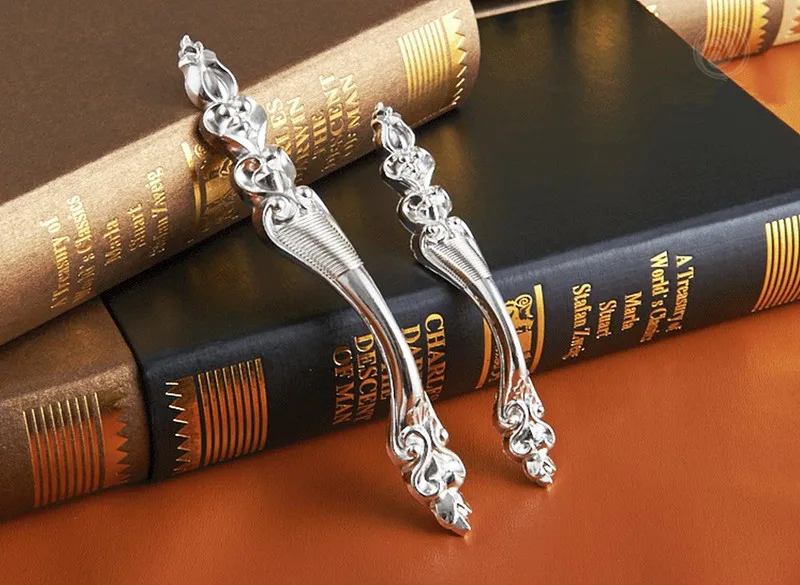 6 стилей шикарные ручки для выдвижных ящиков хромированные Серебристые комода с