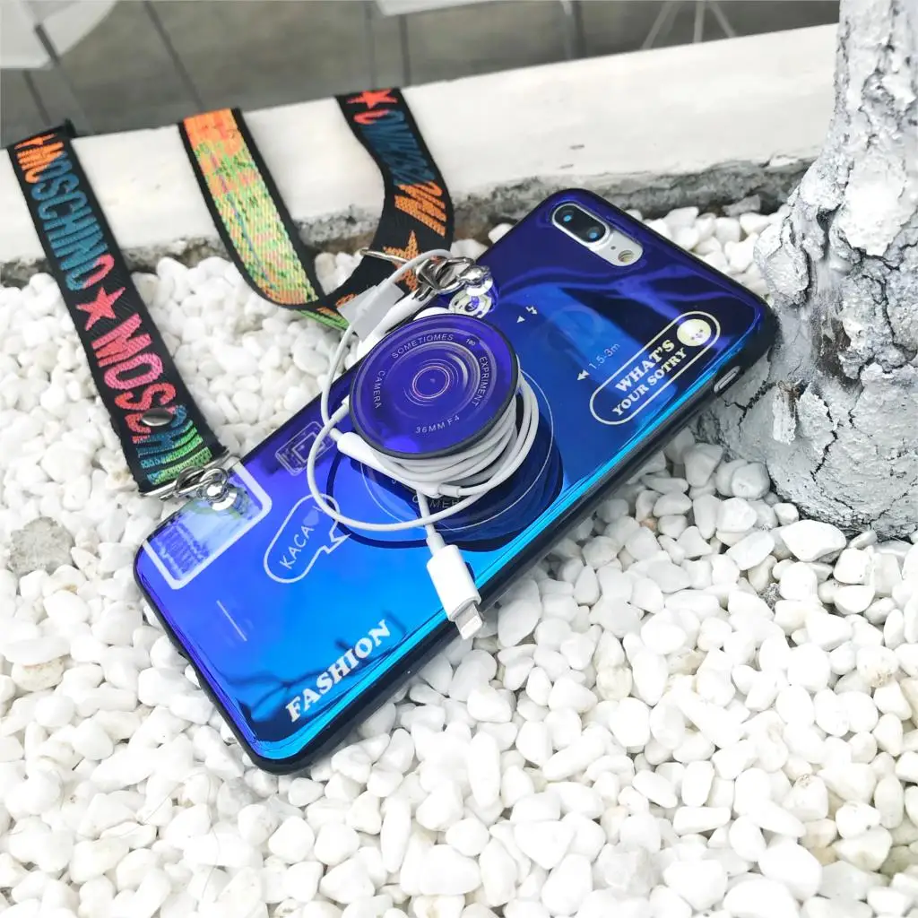 Blue Ray 3D Ретро чехол для телефона samsung Galaxy S7 Edge S8 S9 S10 Plus Funda Note 8 9 S10E Capa ремешок и