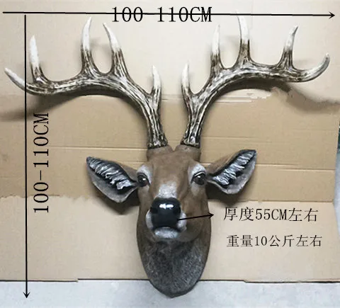 

sales Pure New arrival Modern chinese style fashion home decoration animal head wall mural ultralarge deer decoration