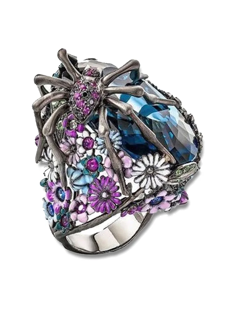 Модное турецкое кольцо с пауком ручной работы женское модное ювелирное изделие