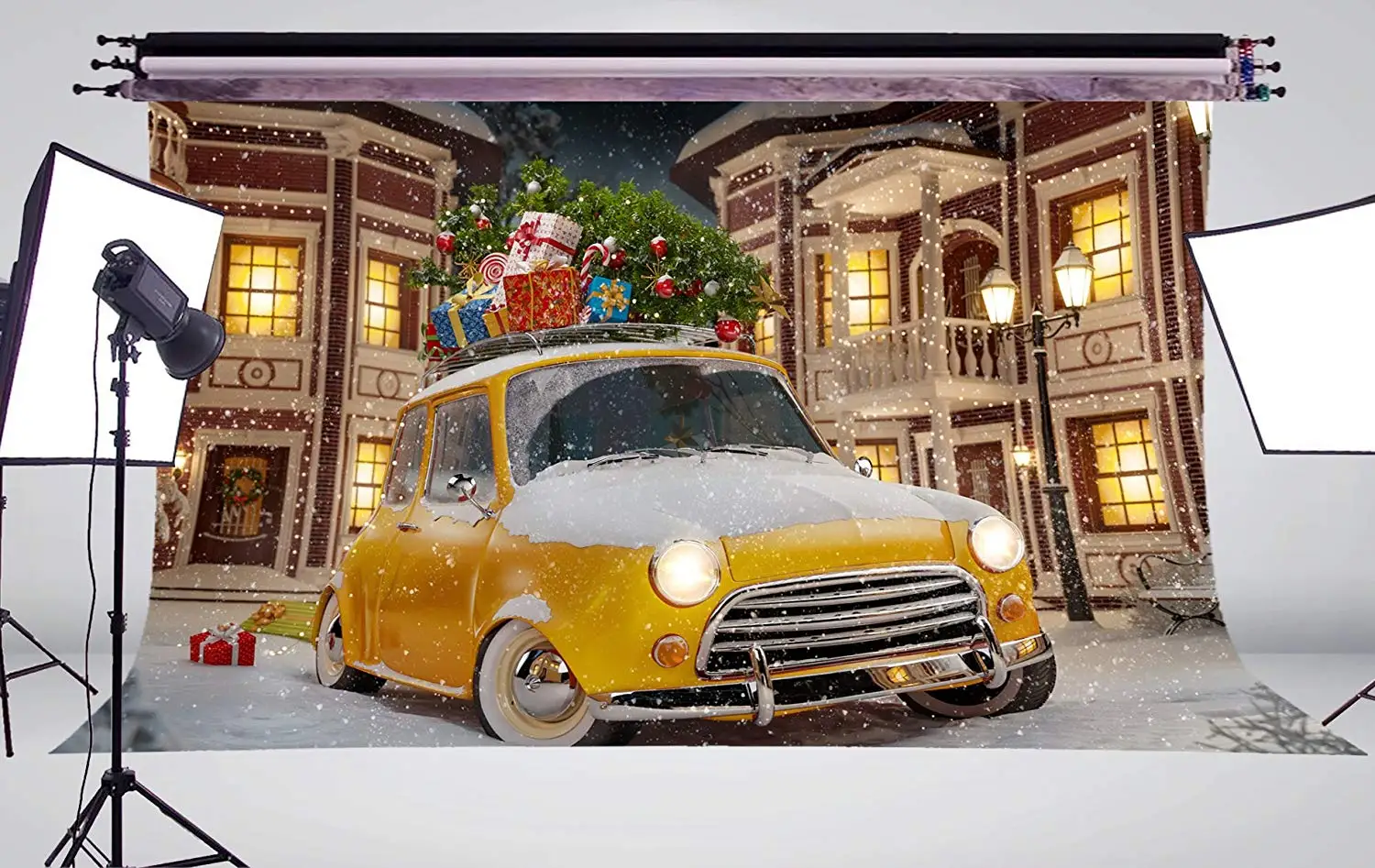 7x5ft изысканный Яркий Рождественский ночной фон для фотосъемки студия