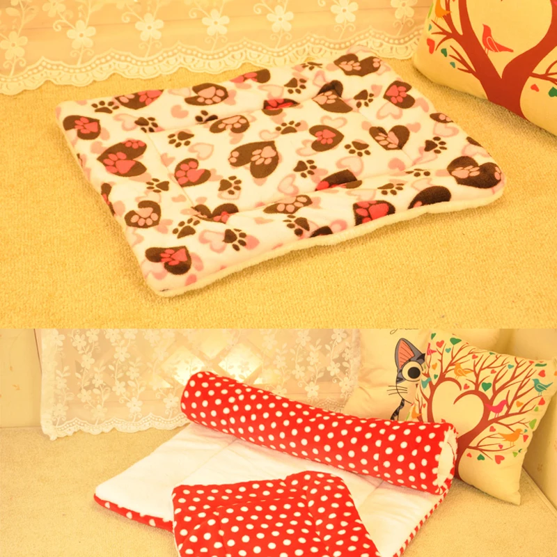 Мультяшная кровать для питомца милая собаки с принтом костей питомник теплая