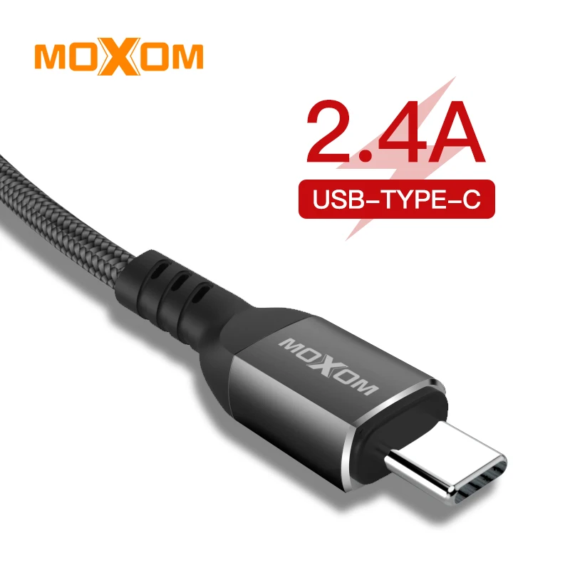 MOXOM USB C кабель для мобильного телефона Быстрая зарядка типа Huawei Samsung Vivo Oppo