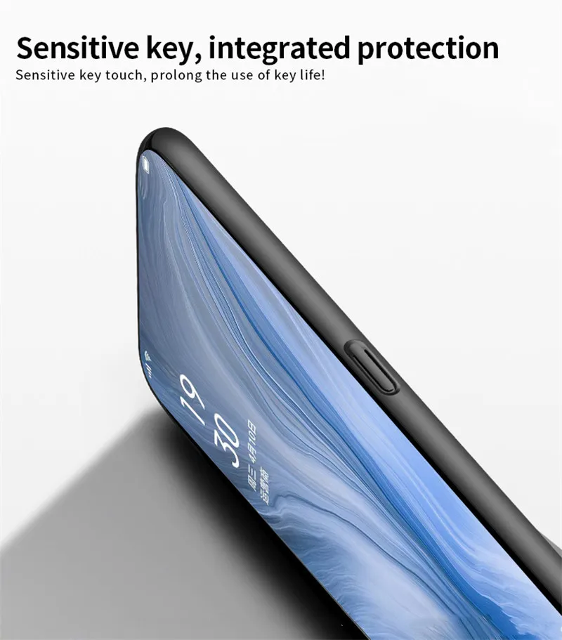 Luxury 360 Full Plastic Cover For Oppo Reno Case CPH1917 Matte Hard Phone Back 6.4 inch Coque |