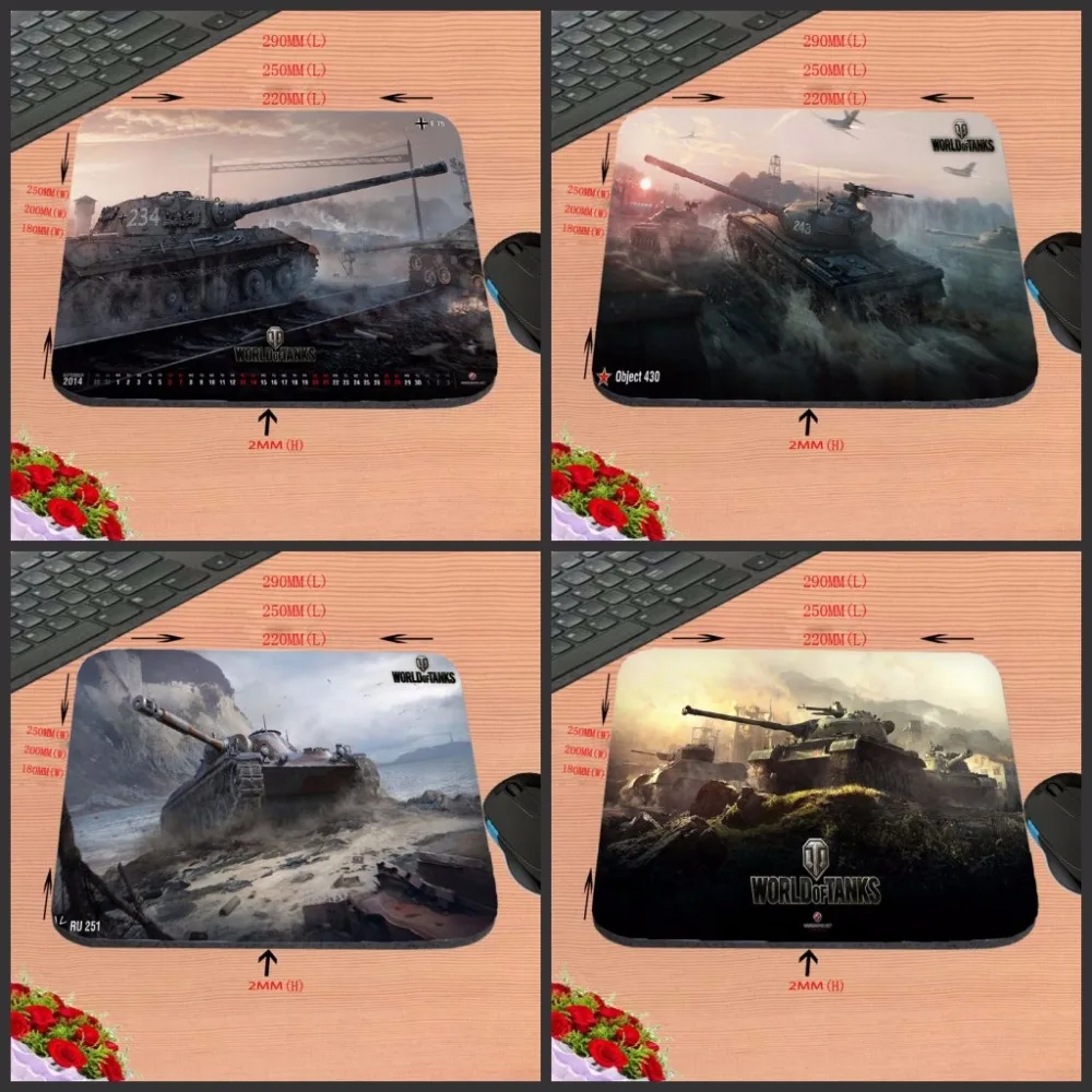 Популярный 4 шт. коврик для мыши Mairuige World of Tank игрового ПК Противоскользящий