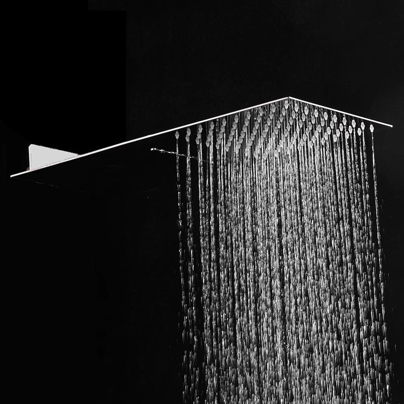 bakala rectangle bathroom stainless steel rain shower head rainfall bath shower chrome top sprayer highpressure rainfall shower free global shipping