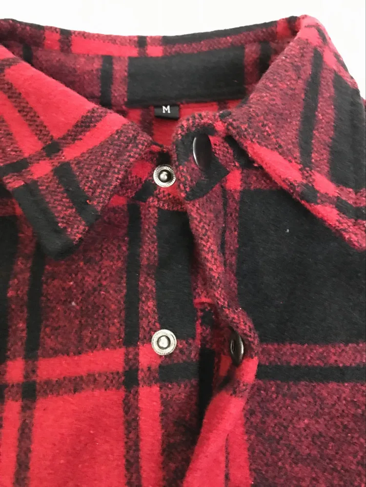 Толстая фланелевая рубашка в клетку с длинным рукавом Осень зима|plaid shirt men|shirt menlong
