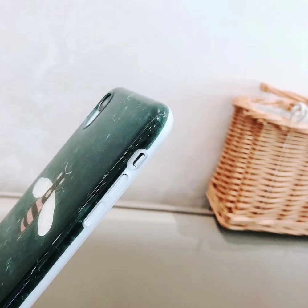 Блеск Пчелка шаблон для 8 плюс/7 p/6 iphone7/8 мобильного телефона чехол XS Max/XR/iPhoneX