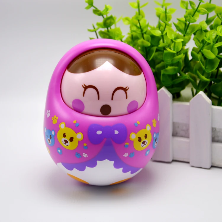 Cartoon Tumbler Doll Roly-poly Mobile Musical Baby Rattles Toys For baby toys for babies Mini Girl Toy Matlyoshka doll |