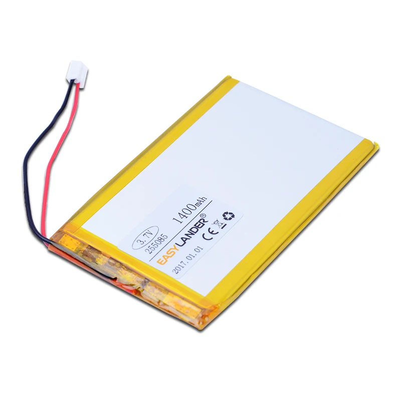 255085 3 7 V 1400mAh литий полимерный ионный аккумулятор для навигатора MP4 MP5 динамик