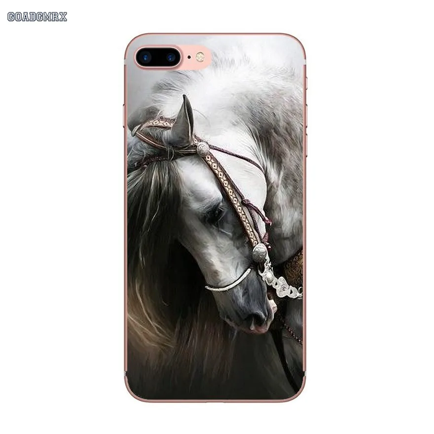 Мягкие прозрачные чехлы для iPhone 6 6S 7 8 Plus X XS MAX XR 4 4S 5 5S SE 5C андалузская лошадь