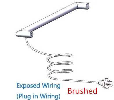 brushed exposed Свободный интервал полотенцесушитель для полотенец для Ванной Электрический Полотенцесушитель стойка из нержавеющей стали полотенцесушитель для полотенец с подогревом HZ-923 - Цвет: brushed exposed