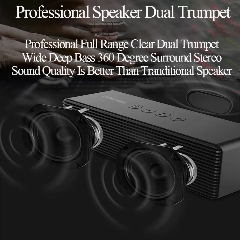 Portable wireless Bluetooth Speaker Stereo big power 6W system TF Playing 10hours 3DBluetooth Built-in Microphone | Электроника
