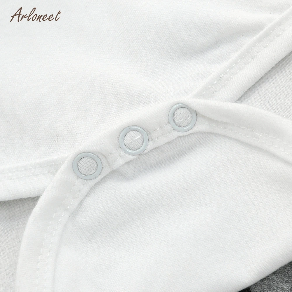ARLONEET 3Pcs Newborn Baby Boy Romper Letter Tops + Beard Long Pants Hat Outfits Clothes QF27 2019 |