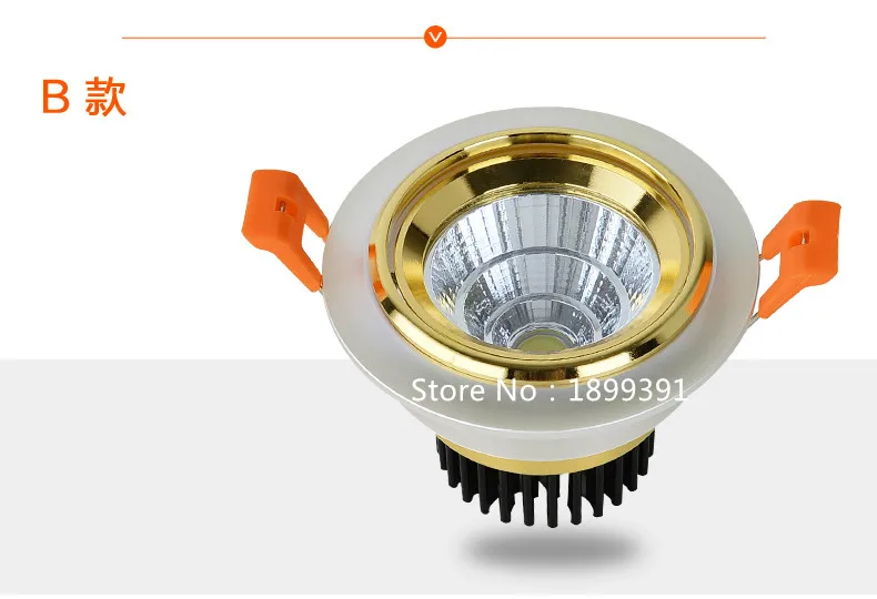 10 шт Диммируемый LED COB вниз светильник AC110V 220V 5W/7W/10W/12W Встраиваемый светодиодный