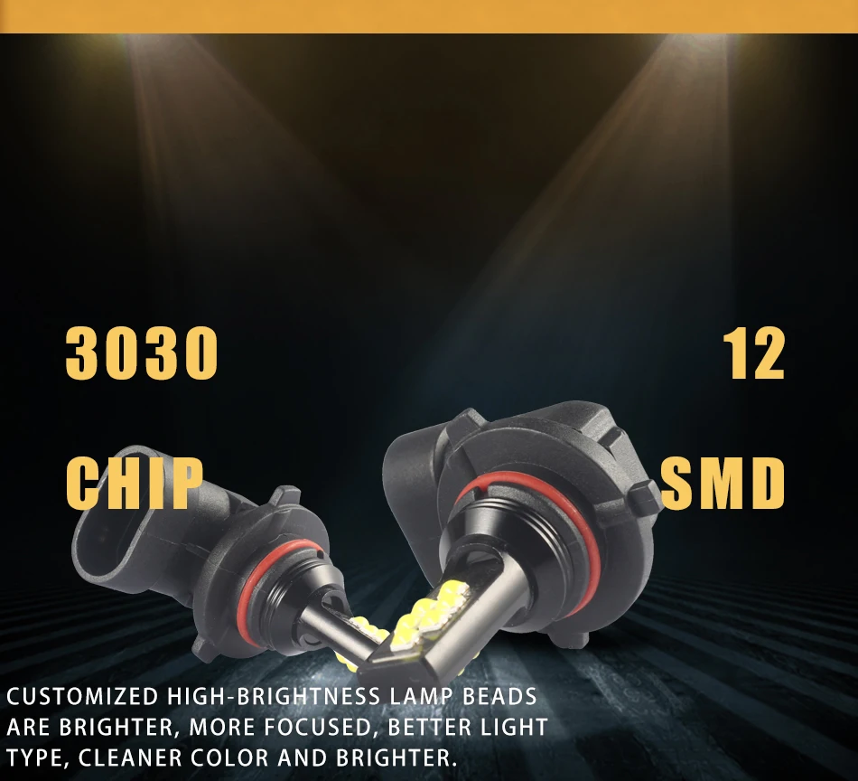 AILEO 9005 9006 Светодиодная лампа 3030SMD Автомобильные противотуманные фары H16(JP) HB3 H9 HB4 H8