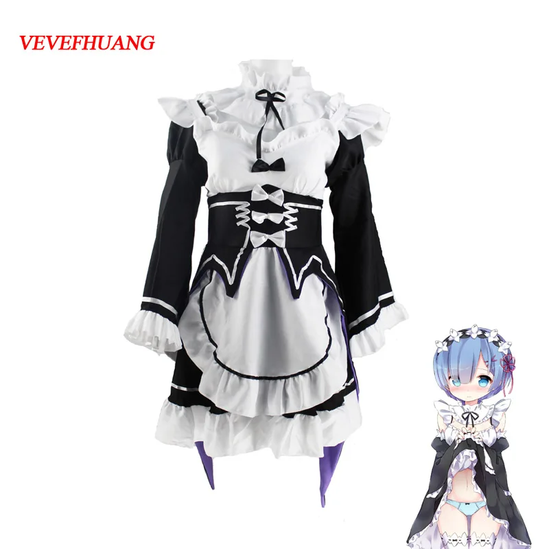 Ram/Rem Косплэй Re:zero Kara Hajimeru Isekai Seikatsu Re жизнь в другом мире Kawaii сестры костюм