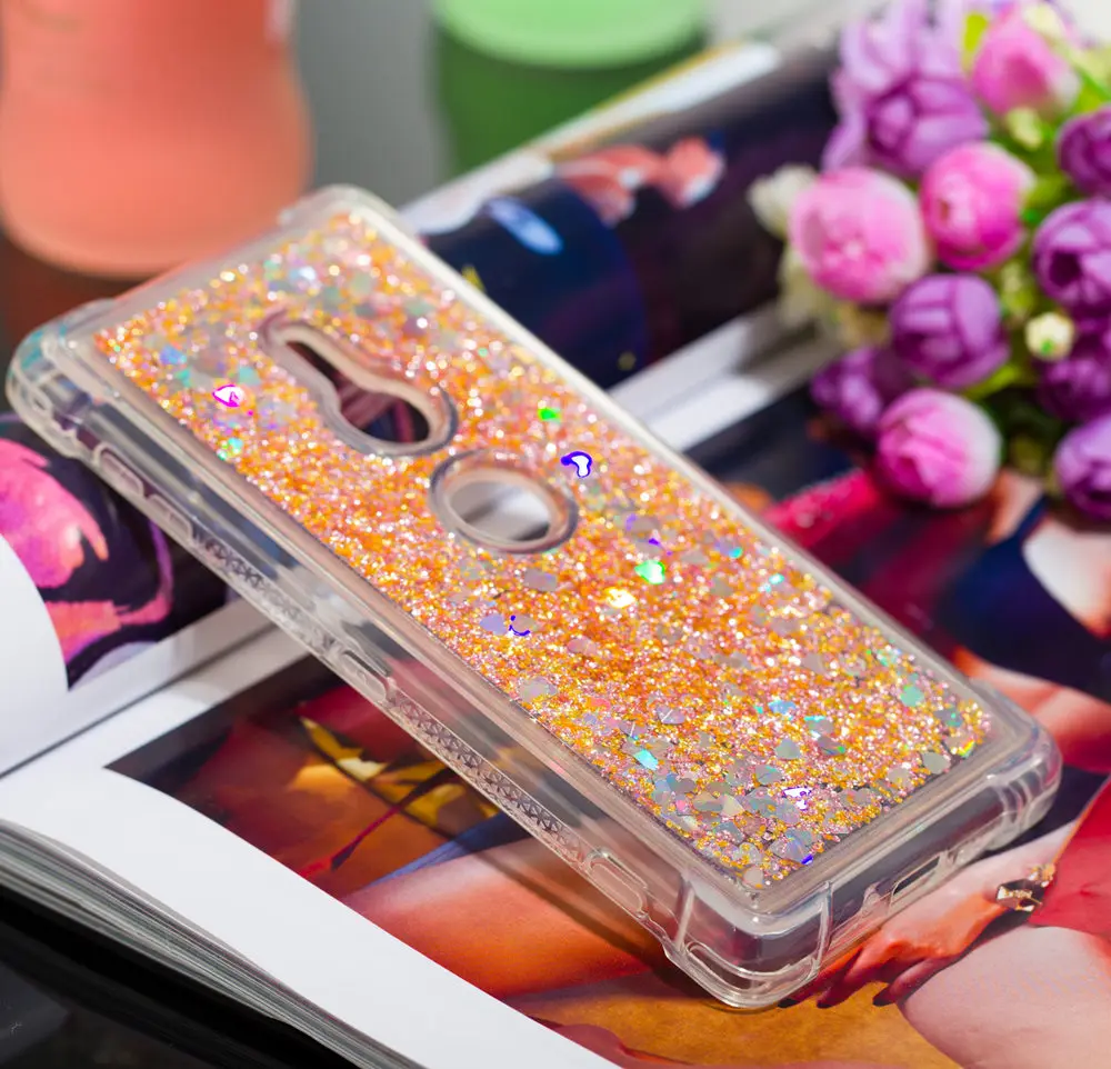 Glitter Stars Phone Case for Sony Xperia XZ2 XZ 2 H8216 H8276 H8266 H8296 Dynamic Liquid Quicksand Soft TPU Back Cover Coque Bag |