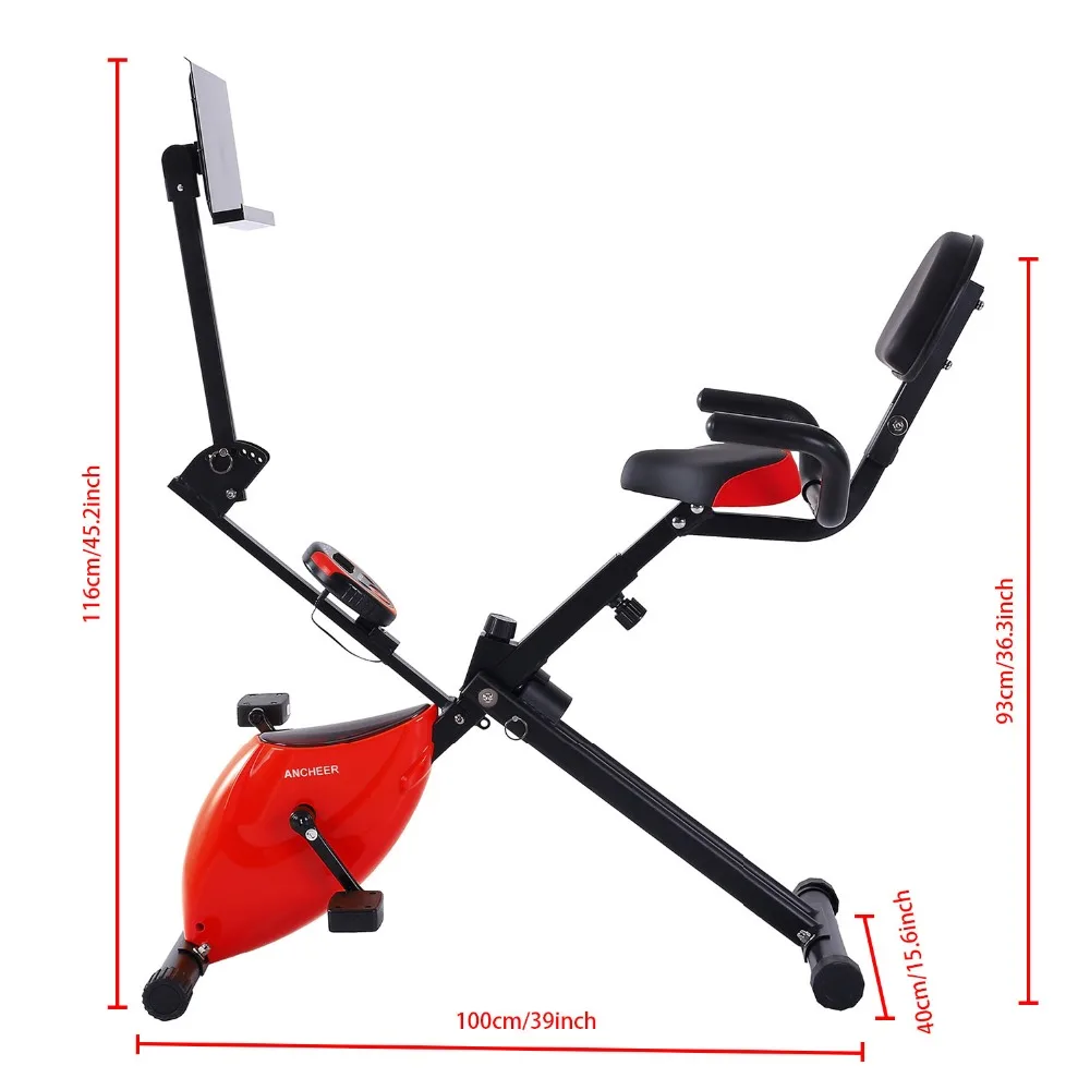 Ancheer складной регулируемый Магнитный Вертикальный тренажер для велотренажера