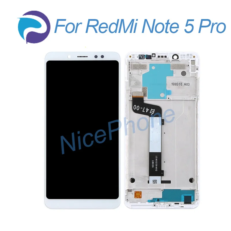 ЖК дисплей с рамкой для Xiaomi Redmi Note 5 Pro сменный экран pro|Экраны мобильных телефонов|
