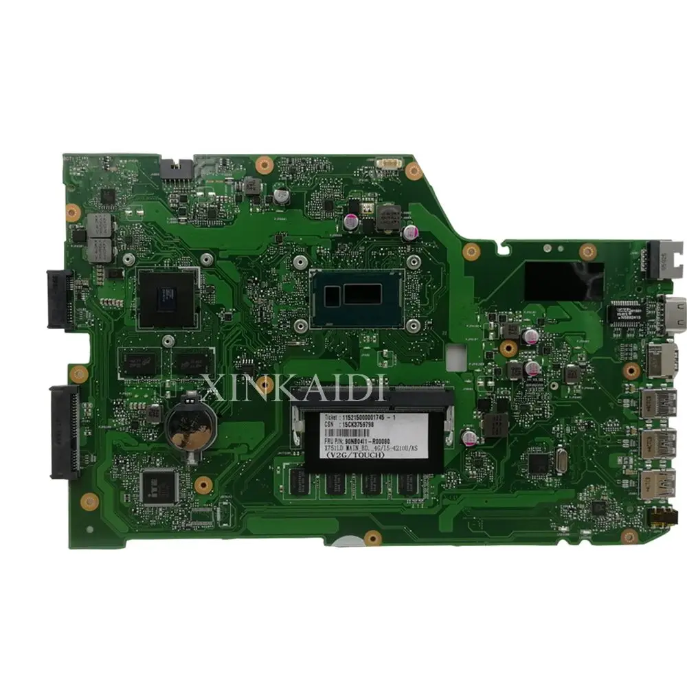 XinKaidi X751LD материнская плата для ноутбука ASUS R752L R752LN X751L X751LD X751LDV X751LN K751LNtest Mainboardi7-4500 GT820M