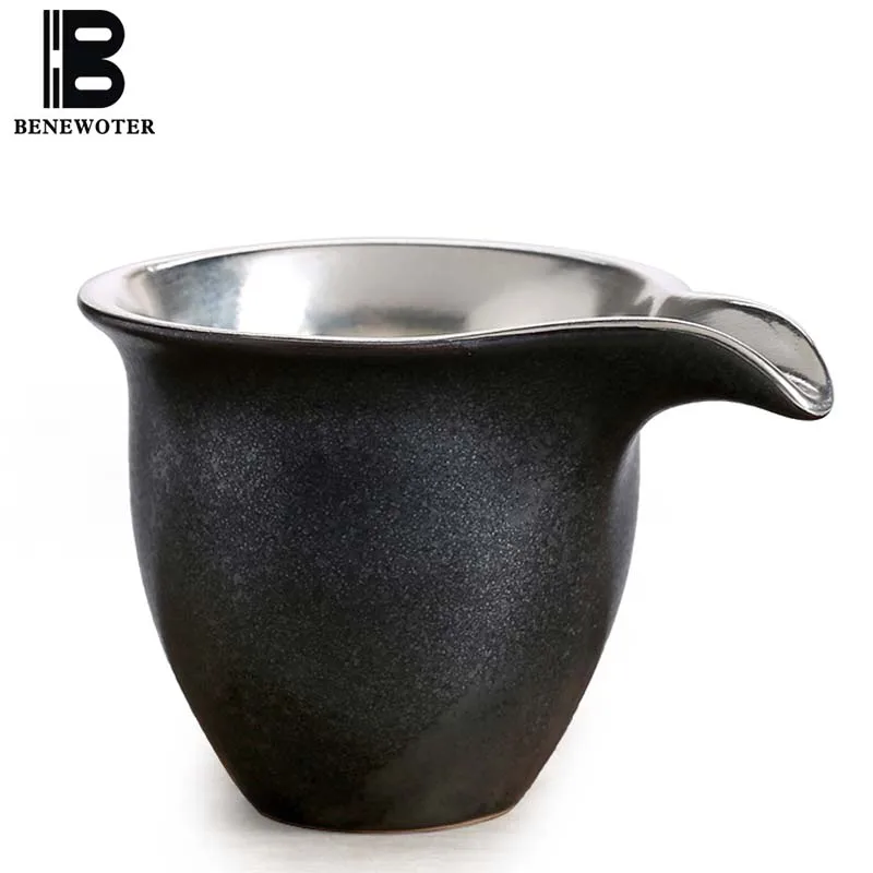 150 мл Винтаж ручной работы японский Керамика керамика металлическая Серебряная