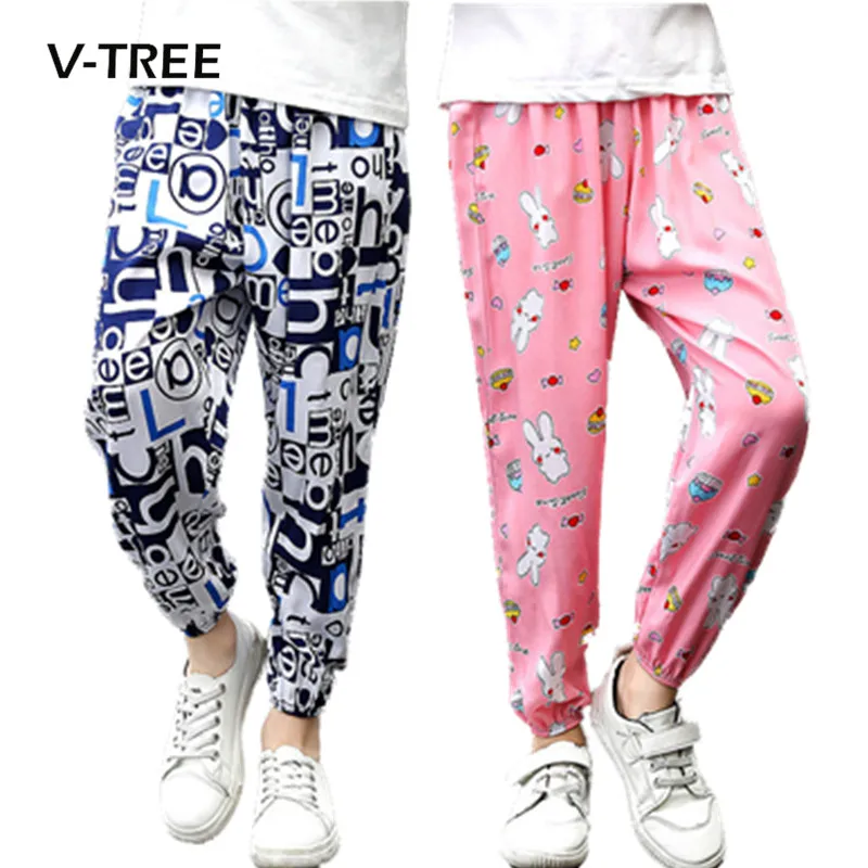 Новые штаны для мальчиков и девочек Сезон весна лето Свободные Брендовые брюки